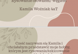 Kamila Woźniak, Szkice węglem i ołówkiem