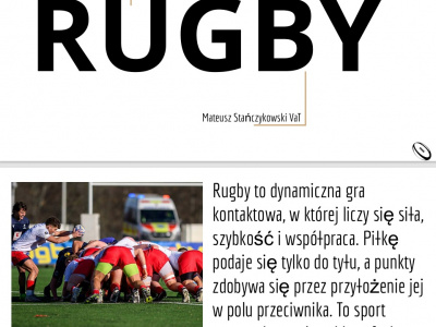 Mariusz Stańczykowski, Pełen Pasji - RUGBY