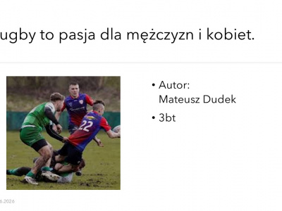 Mateusz Dudek, Rugby to pasja dla mężczyzn i kobiet