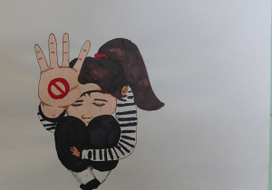 prace uczniów wykonane podczas tygodnia przeciwdziałania przemocy