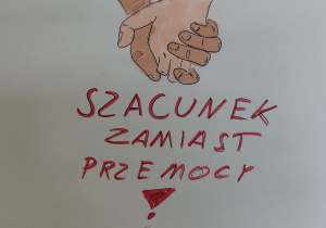 prace uczniów wykonane podczas tygodnia przeciwdziałania przemocy